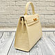 Classic bag made of genuine crocodile leather, in beige color!. Classic Bag. SHOES&BAGS. My Livemaster. Фото №5