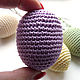 Easter Egg Set 6 pieces 6 cm knitted Pastel colors. Interior elements. BarminaStudio (Marina)/Crochet (barmar). Online shopping on My Livemaster.  Фото №2