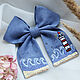 Bow Hairpin Linen - embroidery 'Sea and lighthouse', Hairpins, Fryazino,  Фото №1