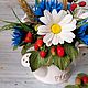 Цветочная композиция "Летняя вкуснятина". Композиции. Юлия Ким. Ярмарка Мастеров.  Фото №6