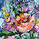 Painting of a rose bouquet 'Favorite flowers' in oil. Pictures. Svetlana Samsonova. My Livemaster. Фото №5