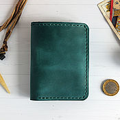 Leather passport cover with the zodiac Aquarius engraving