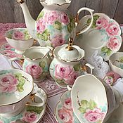 Посуда handmade. Livemaster - original item Painted porcelain. Tea set 