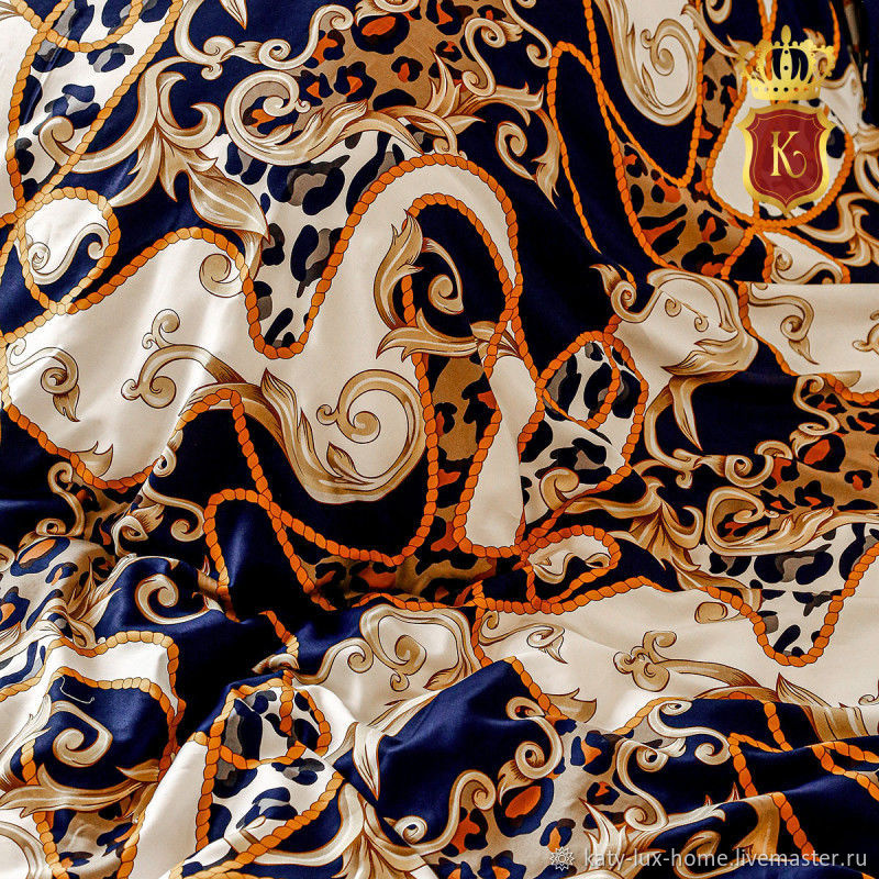 Комплект постельного белья VERSACE Синий купить в интернет-магазине ...