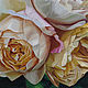 Painting 'Peony-shaped roses' oil on canvas 40h40 cm. Pictures. Kartiny Vestnikovoj Ekateriny. Ярмарка Мастеров.  Фото №6