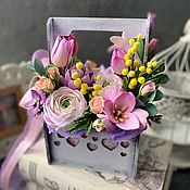 Букет невесты с цветами из полимерной глины