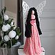 Заказать Angel macrame large wings EMO rose dress. Kukly makrame NATALINI. Ярмарка Мастеров. . Interior doll Фото №3