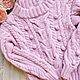 Women's sweater 'Grapes' slumped shoulders pink. Sweaters. imknitwear. My Livemaster. Фото №5