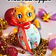Фигурка - брелок кошечка Мими , рыже-голубой. Мини фигурки и статуэтки. VolkovaCraft. Ярмарка Мастеров.  Фото №4