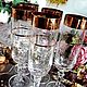 Винтаж: Высокие фужеры для шампанского. Bohemia. Стаканы винтажные. Мария Ретро-Магия 2. Ярмарка Мастеров.  Фото №5