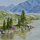 Цветущие берега реки Катунь(маральник). Картины. Сафронова Наталья (Painting-Altai). Интернет-магазин Ярмарка Мастеров.  Фото №2