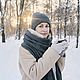 Шапка из кашемира. Палантин из кашемира. Комплект, Комплекты головных уборов, Санкт-Петербург,  Фото №1