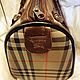 Винтаж: Винтажная сумка Burberry Canvas Nova Check Boston. Сумки винтажные. Chic bags. Ярмарка Мастеров.  Фото №8