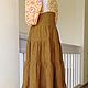 Linen skirt with belt and corset. Skirts. pugovkino delo (Pugovkino-delo). My Livemaster. Фото №6