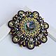 Bright brooch 'Star' soutache and beading techniques, Brooches, Moscow,  Фото №1