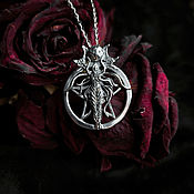 Украшения handmade. Livemaster - original item Goddess of the Moon and Fertility — silver pendant with a silver chain. Handmade.