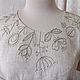 Blusa de lino con manga de una pieza y bordado a mano, Blouses, Sergiev Posad,  Фото №1