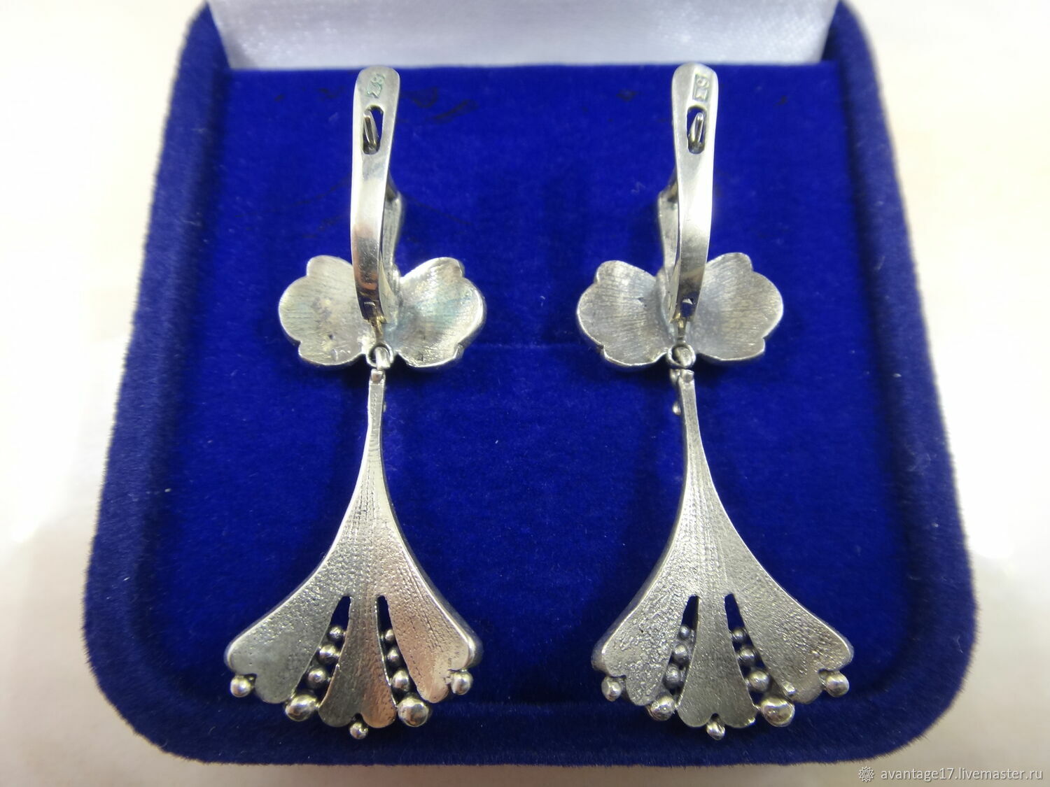 Винтаж: Роскошные редкие серьги, кольцо, мельхиор, эмали 1970-е, СССР ...