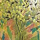 Painting golden tree in multicolored highlights 'Dreaming' 20h15 cm, Pictures, Volgograd,  Фото №1