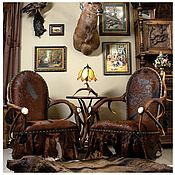 Кресло и торшер из рогов - подарок охотнику