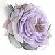 FLOWERS made OF fabric Chiffon rose ' Watercolor lilac'. Brooches. fioridellavita. Online shopping on My Livemaster.  Фото №2