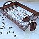 Tray ' Cafe Paris'. Kitchen sets. Workshop handmade gifts Eleniele. Online shopping on My Livemaster.  Фото №2