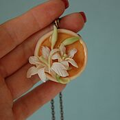 Украшения handmade. Livemaster - original item Pendant on a chain with a lily. Handmade.