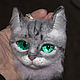 Украшение: кошка с зелёными глазами, Подвеска, Москва,  Фото №1