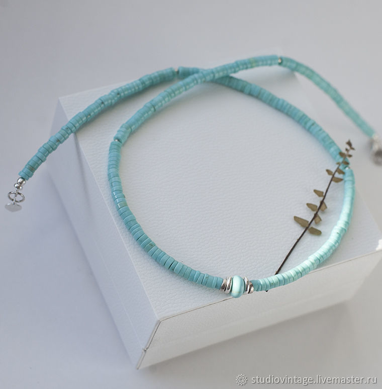 Колье Аризонская бирюза – заказать на Ярмарке Мастеров – MYBBARU ...