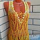 Fishnet sundress 'Bright summer' handmade. Dresses. hand knitting from Galina Akhmedova. Online shopping on My Livemaster.  Фото №2
