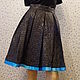  Black skirt with a pleat to the knees elegant. Skirts. Galina Belokon. Online shopping on My Livemaster.  Фото №2