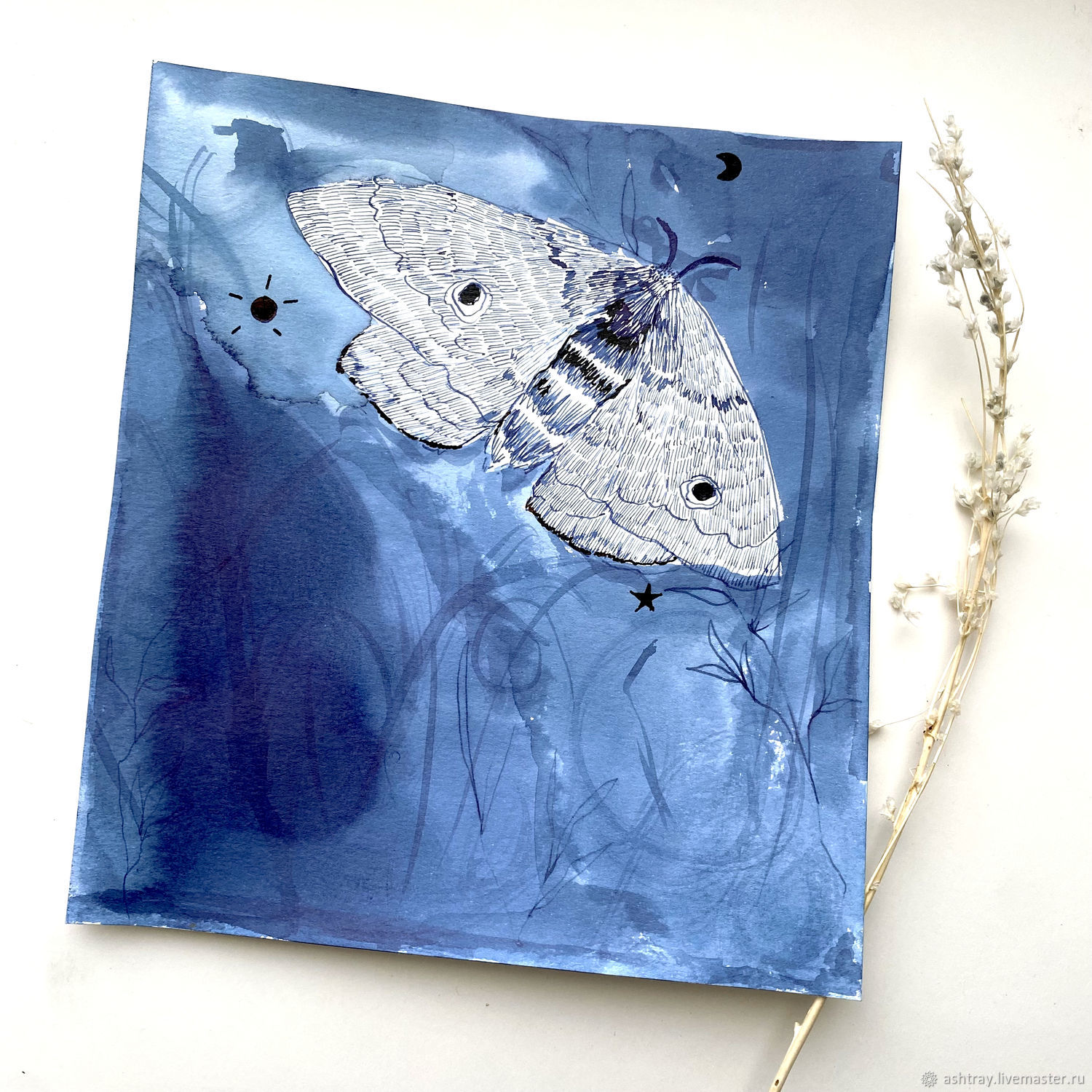 'Night' graphics (butterflies, moth, minimalism), Pictures, Korsakov,  Фото №1