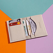 Сумки и аксессуары handmade. Livemaster - original item Cardholder Mini-wallet Hermes Milk. Handmade.