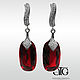 Beautiful earrings with clear spinel
