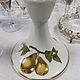 Винтаж: Подсвечник фрукты фарфор Royal Worcester Англия, Подсвечники винтажные, Владимир,  Фото №1