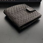 Сумки и аксессуары handmade. Livemaster - original item Men`s Python Leather Wallet Black. Handmade.