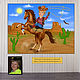 A gift for a friend's birthday. Cartoon on photo, cowboy, wild West, Caricature, Moscow,  Фото №1