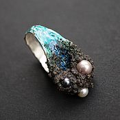 Сырное кольцо из оксидированного серебра