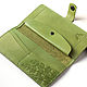 Leather wallet Light green, collection ' Lavender'. Wallets. Two Starlings. My Livemaster. Фото №4