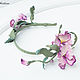 Order Bezel leather Pansy. Decoration of leather for the hair. lanssveta. Livemaster. . Headband Фото №3