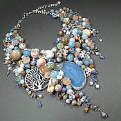 Украшения handmade. Livemaster - original item Heavenly Grove Necklace made of natural stones Agate Prenite Citrine. Handmade.