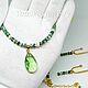 Чокер и серьги из жадеита, гематита  и крупного кристалла  SWAROVSKI. Чокер. Браслеты,броши,серьги,чокеры Tamika. (tamika-ukrasheniya-s-dushoj). Ярмарка Мастеров.  Фото №5