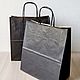 Крафт пакет, 28x24x14 см, черный, крученые ручки. Пакеты. Master-Pack. Ярмарка Мастеров.  Фото №4