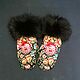 Mittens made of a handkerchief 'Ladoga' with a black fox, Mittens, Moscow,  Фото №1