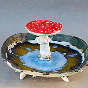 Для дома и интерьера handmade. Livemaster - original item Vases: candy bowl,fruit bowl Fly agaric. Handmade.