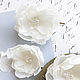 Комплект из 3х цветочных невидимок ручной работы, для невесты, Н-33. Украшения для причесок. Leteria. Ярмарка Мастеров.  Фото №6