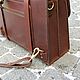 Портфель из натуральной кожи. Ручной пошив. Портфель. Мастерская-R.A.Bags. Ярмарка Мастеров.  Фото №4