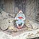 Ватная ёлочная игрушка "Зайка", Интерьерная кукла, Павлово,  Фото №1