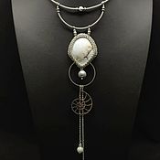 Украшения handmade. Livemaster - original item Necklace-tie with anhydrite. Handmade.