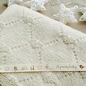 Работы для детей, handmade. Livemaster - original item Children`s knitted plaid with hearts 